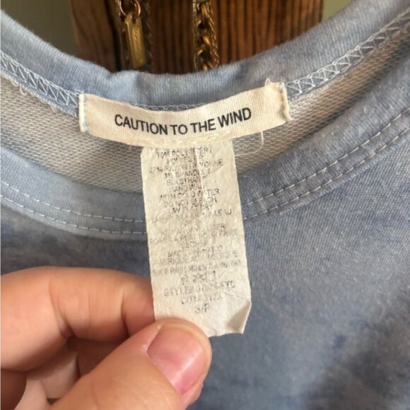 92.) Caution to the Wind / Blue / Wide Leg / Sleeveless Jumpsuit - Picture 7 of 9